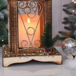 A Christmas Tale LED Wooden Candle Lantern Christmas Decoration - Size: 18 x 39 x 18cm - Wilko - thumbnail 6