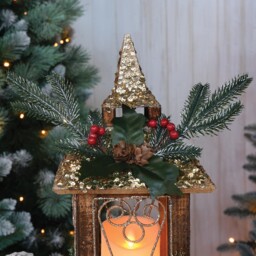 A Christmas Tale LED Wooden Candle Lantern Christmas Decoration - Size: 18 x 39 x 18cm - Wilko - thumbnail 5