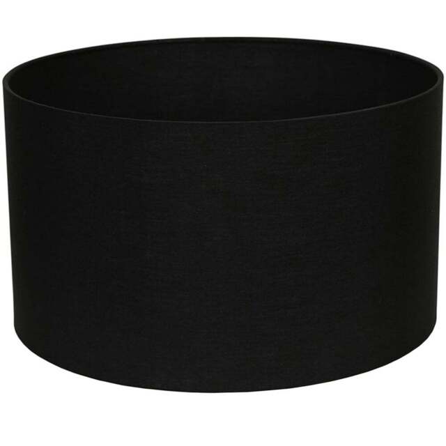 ValueLights Reni Black Fabric Medium Drum Shade - Size: 35 x 20 x 35cm - Cream - Wilko - image 1