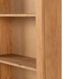 Seconique Corona 3 Shelf Distressed Waxed Pine Low Bookcase - Brown - Wilko - thumbnail 6