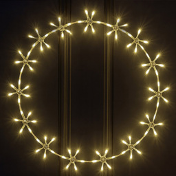 Xmas Haus 96 Warm White LED Metal Ring Light 55cm - Size: 550 x 550 x 25cm - Wilko - thumbnail 1