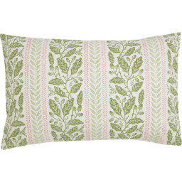 Helena Springfield Super King Size Green and Pink Oak Stripe Duvet Set - Green / Pink - Wilko - thumbnail 3