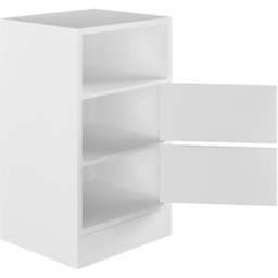 Flair Luca White Ribbed Mid Sleeper Bed with Chest and Cabinet - Size: 113 x 102 x 245.6cm - Wilko - thumbnail 4