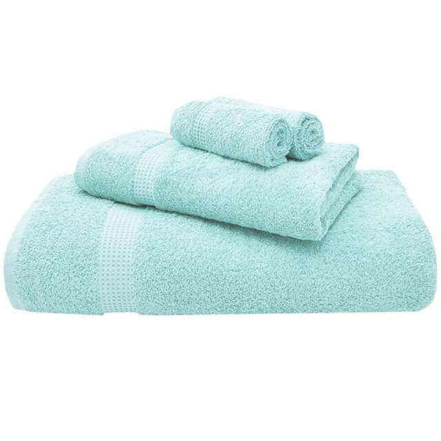 Mayfair Egyptian Cotton Seafoam Bath Towel Set of 2 - Blue - Wilko - image 1