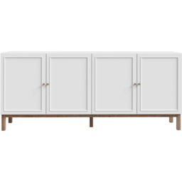 Florence Wensley 4 Door Single Drawer Light Grey and Oak Sideboard - Size: 85.4 x 199.3 x 41.7cm - Multi - Furniture To Go - Wilko - thumbnail 4
