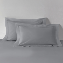 Sweet Dreams Grey T200 Percale Oxford Pillowcases - Size: 50 x 75 x 1cm - Wilko - thumbnail 3