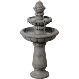 Teamson Home 2-Tier Light Grey Birdbath Water Fountain 99cm - Size: 99 x 53 x 53cm - Wilko - thumbnail 5