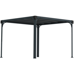 Palram Canopia Milano 2.25 x 3.09m Grey Garden Gazebo - Size: 2.25 x 3m - Wilko - thumbnail 3