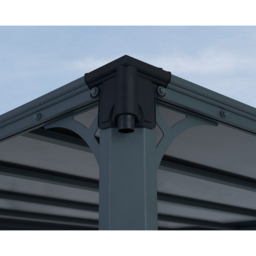 Palram Canopia Milano 2.25 x 3.09m Grey Garden Gazebo - Size: 2.25 x 3m - Wilko - thumbnail 5