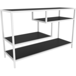 Decorotika Robins Industrial White and Grey TV Stand - Size: 75 x 120 x 39cm - Multi - Wilko - thumbnail 4