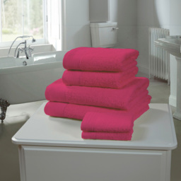 Rapport Home Chatsworth Super Soft 600gsm Combed Cotton Pink Bath Towel - Size: 4 x 70 x 120cm - Wilko - thumbnail 3