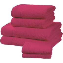 Rapport Home Chatsworth Super Soft 600gsm Combed Cotton Pink Bath Towel - Size: 4 x 70 x 120cm - Wilko - thumbnail 1
