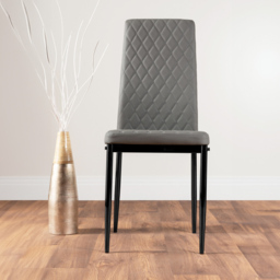 Furniturebox Copeland Valera Marble Effect 6 Seater Dining Set White Grey and Black - Wilko - thumbnail 5