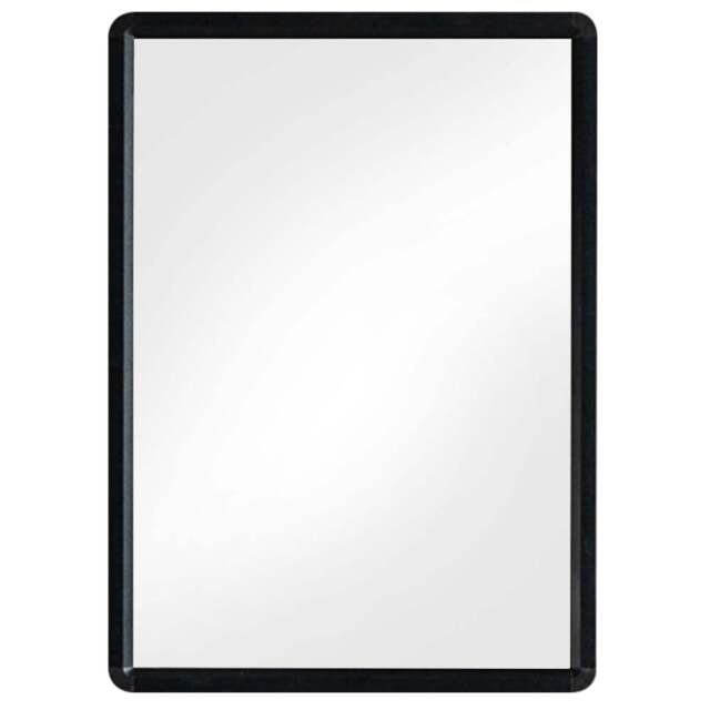Living and Home Square Wall Mounted Make-up Mirror 70 x 50cm - Black - Wilko - image 1