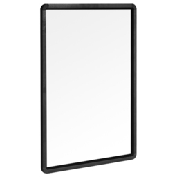Living and Home Square Wall Mounted Make-up Mirror 70 x 50cm - Black - Wilko - thumbnail 4