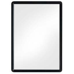 Living and Home Square Wall Mounted Make-up Mirror 70 x 50cm - Black - Wilko