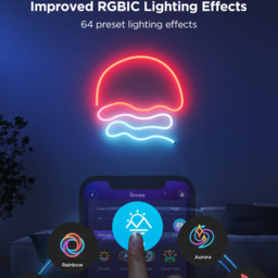 Govee RGBIC LED Smart Neon Rope Light 3m - Size: 22 x 23 x 9.5cm - Multi - Wilko - thumbnail 3