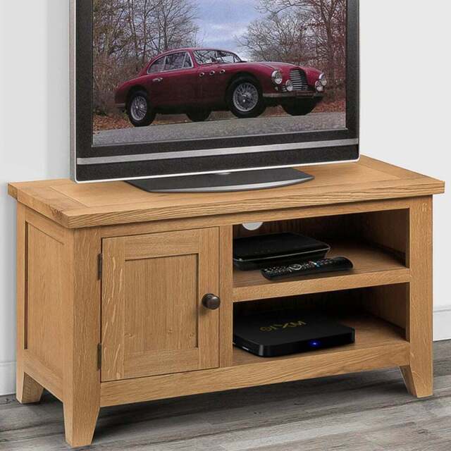 Julian Bowen Astoria Single Door 2 Shelf Oak TV Unit - Wood - Wilko - image 1