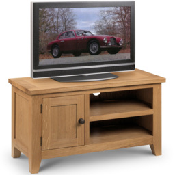 Julian Bowen Astoria Single Door 2 Shelf Oak TV Unit - Wood - Wilko - thumbnail 3