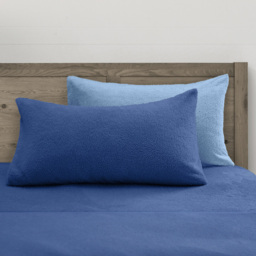 Velosso Single Light French Blue Teddy Fleece Reversible Duvet Set - Wilko - thumbnail 4