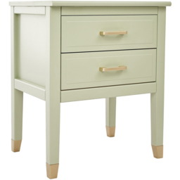 Palazzi 2 Drawer Teal Bedside Table - Wilko - thumbnail 3