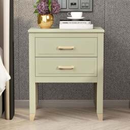 Palazzi 2 Drawer Teal Bedside Table - Wilko