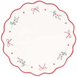 Pack of 2 Scalloped Edge Embroidered Placemats White - Prostar - Wilko