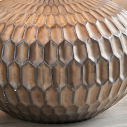 Pacific Lifestyle Cassius Natural Fabric Shade Bronze Textured Glazed Ceramic Table Lamp - Size: 48 x 36 x 36cm - Gold - Wilko - thumbnail 5