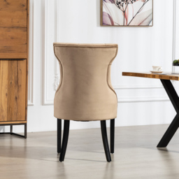 Artemis Home Genola Set of 2 Brown Velvet Fabric Dining Chair - Wilko - thumbnail 6