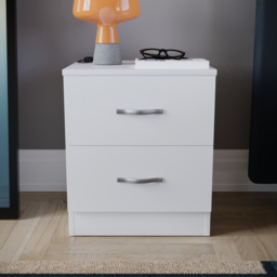 Vida Designs Riano White 3 Piece Narrow Bedroom Furniture Set - Wilko - thumbnail 3