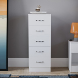 Vida Designs Riano White 3 Piece Narrow Bedroom Furniture Set - Wilko - thumbnail 4
