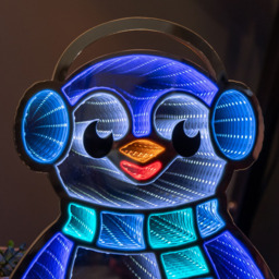 Samuel Alexander Blue and White LED Light Up Penguin Infinity Christmas Decoration 40cm - Size: 40cm x 27cm x 27cm - Multi - Wilko - thumbnail 4
