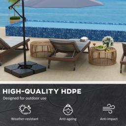 Outsunny Umbrella Weights for Offset Parasol - Size: 10.5 x 80 x 80cm - Black - Wilko - thumbnail 7