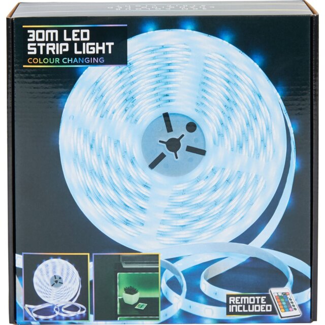 30MM Colour Changing LED Strip Light - Wilko - image 1