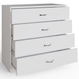 FWStyle Promo 4 Drawer White Modern Chest of Drawers - Wilko - thumbnail 4