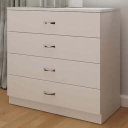 FWStyle Promo 4 Drawer White Modern Chest of Drawers - Wilko