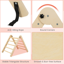 Costway 3 in 1 Natural Kids Foldable Climbing Toy - Size: 109.2 x 50.8 x 10.16cm - Cream - Wilko - thumbnail 7