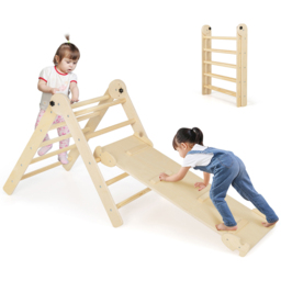 Costway 3 in 1 Natural Kids Foldable Climbing Toy - Size: 109.2 x 50.8 x 10.16cm - Cream - Wilko - thumbnail 4