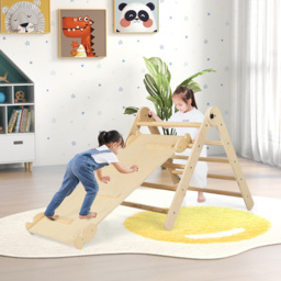 Costway 3 in 1 Natural Kids Foldable Climbing Toy - Size: 109.2 x 50.8 x 10.16cm - Cream - Wilko - thumbnail 3