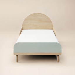 Flair Noah Single Green and Oak Bed Frame with Curved Headboard - Wilko - thumbnail 4