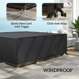 Outsunny Black Square Waterproof Garden Furniture Cover 70 x 230 x 230cm - Wilko - thumbnail 7