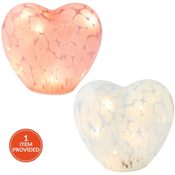 Glass Heart LED Lamp - Wilko - thumbnail 3