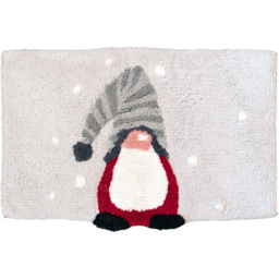 Allure Bath Fashions Gonk Christmas Supersoft Non-Slip Bath Mat 50 x 80cm - Grey - Wilko - thumbnail 1