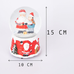 Single Shatchi Christmas Santa Tree Scene Resin Base Musical Snowglobe in Assorted Style - Size: 150 x 150 x 100cm - Multi - Wilko - thumbnail 7