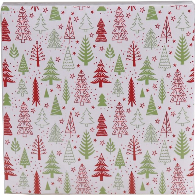 Set of 20 Festive Tree Napkins Multicolour - Wilko - image 1