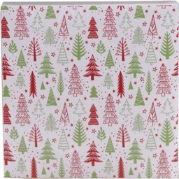 Set of 20 Festive Tree Napkins Multicolour - Wilko - thumbnail 1