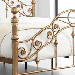 OAT Home Kensington King Size Antique Brass Effect Metal Bed - Wilko - thumbnail 6