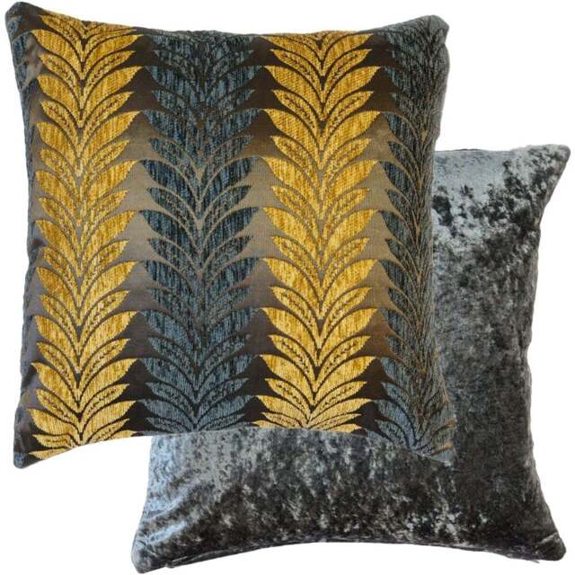 Serene Trellis Ochre Cushion Cover 43 x 43cm - Yellow - Wilko - image 1