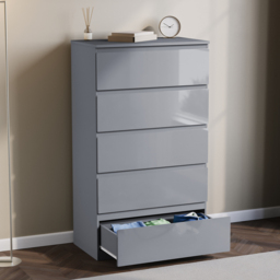 Vida Designs Glinton 5 Drawer Grey Chest of Drawers - Wilko - thumbnail 5