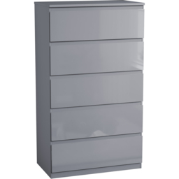 Vida Designs Glinton 5 Drawer Grey Chest of Drawers - Wilko - thumbnail 3